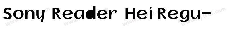 Sony Reader Hei Regu字体转换